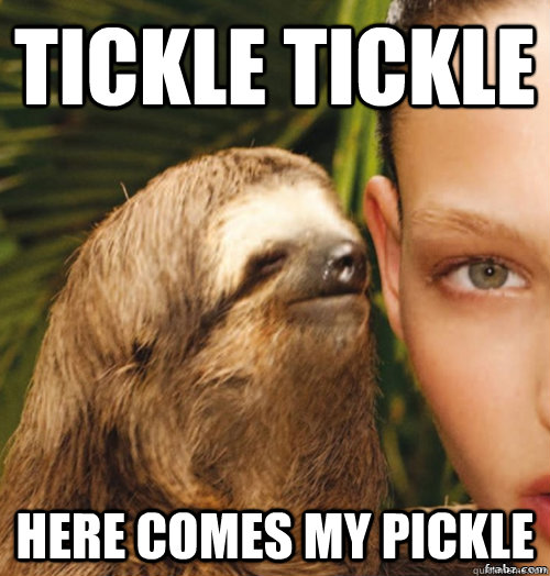 Tickle Tickle Here comes my pickle  rape sloth