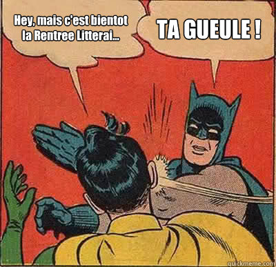 Hey, mais c'est bientot la Rentree Litterai... TA GUEULE !  Batman Slapping Robin