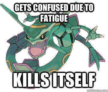 Gets confused due to fatigue Kills itself - Gets confused due to fatigue Kills itself  Misc
