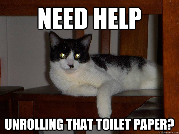 need help unrolling that toilet paper?  