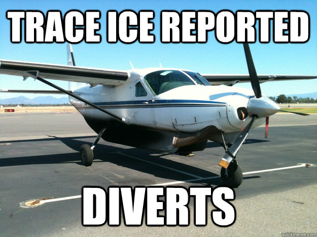 Trace Ice Reported Diverts  