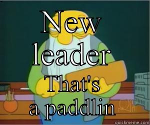 NEW LEADER THAT'S A PADDLIN Paddlin Jasper