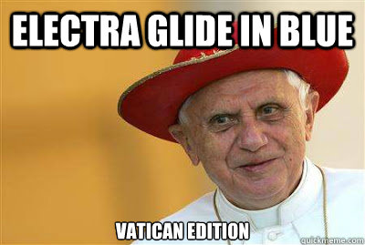 electra glide in blue vatican edition  