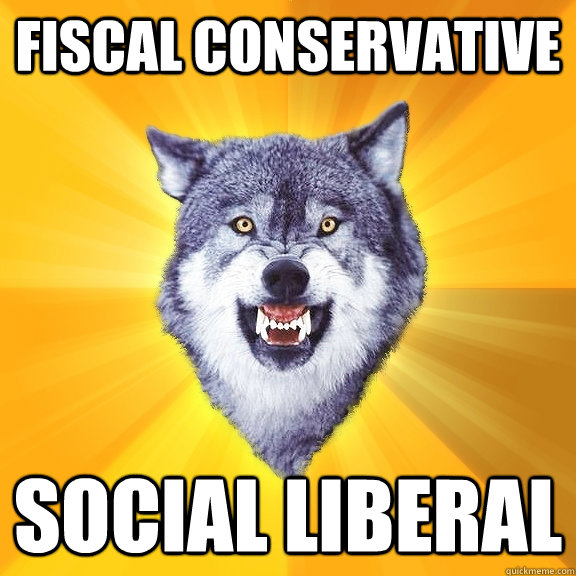 Fiscal Conservative Social Liberal  Courage Wolf