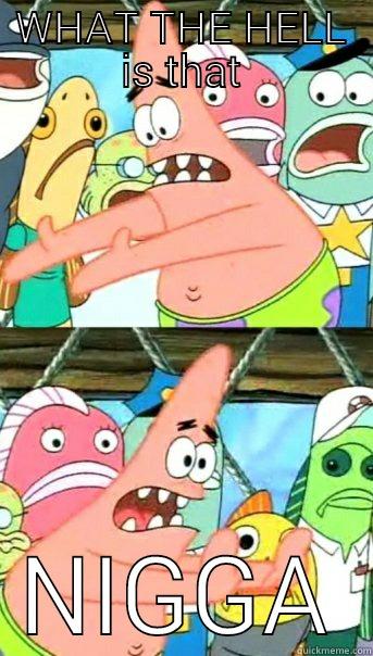 WHAT THE HELL IS THAT NIGGA Push it somewhere else Patrick