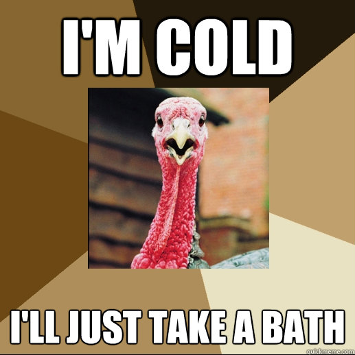 I'm cold I'll just take a bath  