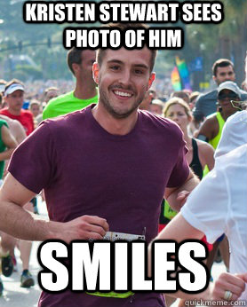 Kristen Stewart sees photo of him Smiles  Ridiculously photogenic guy
