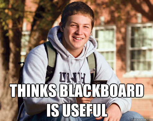  thinks blackboard is useful  College Freshman