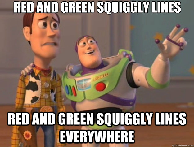 red and green squiggly lines red and green squiggly lines everywhere  Toy Story