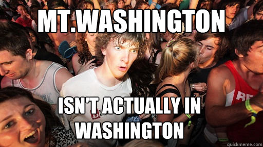 Mt.Washington Isn't Actually in Washington  Sudden Clarity Clarence