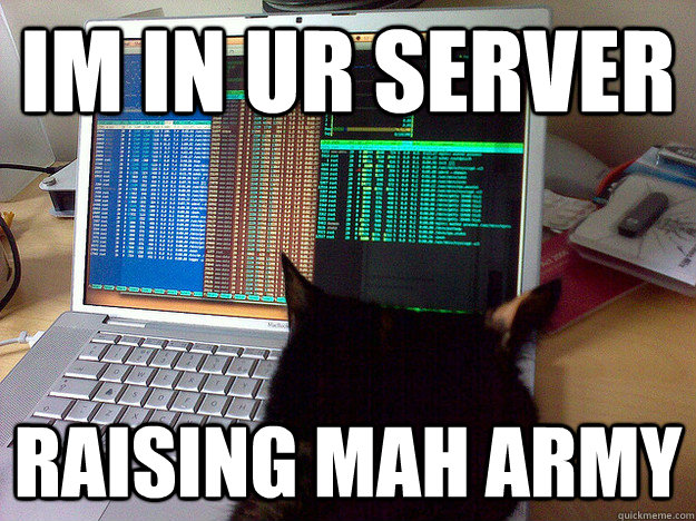 im in ur server raising mah army - im in ur server raising mah army  server cat