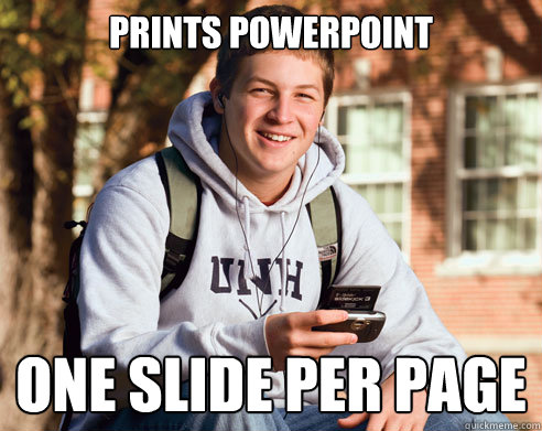 Prints Powerpoint One Slide Per Page  College Freshman