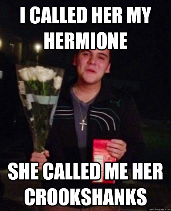 I called her my Hermione She called me her Crookshanks  Friendzone Johnny