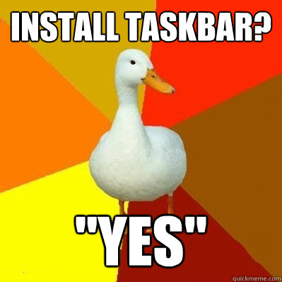 install taskbar? 