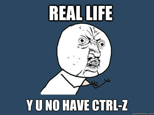 Real Life y u no have CTRL-Z - Real Life y u no have CTRL-Z  Y U No