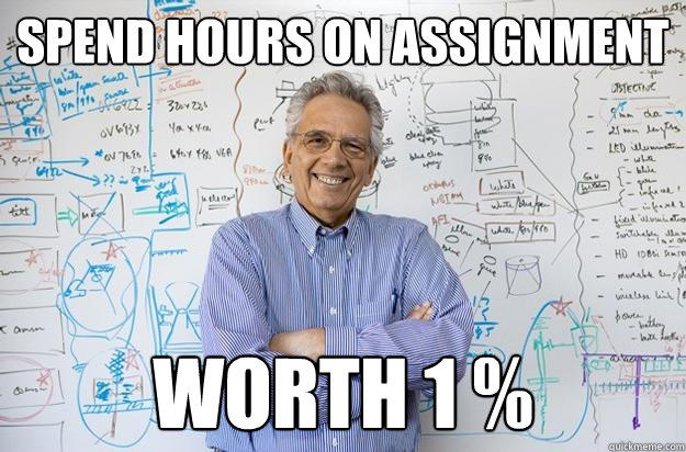 spend hours on assignment worth 1 % - spend hours on assignment worth 1 %  Engineering Professor