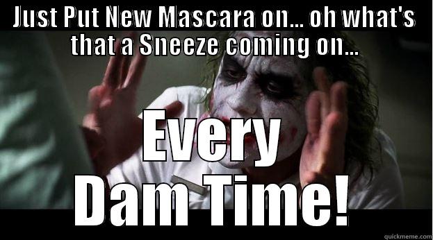 JUST PUT NEW MASCARA ON... OH WHAT'S THAT A SNEEZE COMING ON... EVERY DAM TIME! Joker Mind Loss