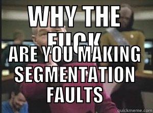 WHY THE FUCK ARE YOU MAKING SEGMENTATION FAULTS Annoyed Picard