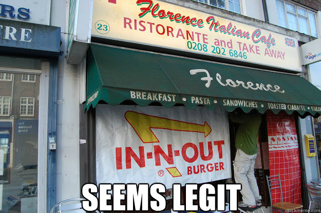 Seems Legit - Seems Legit  In-N-Out-London