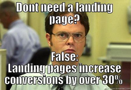 Instapage  - DONT NEED A LANDING PAGE? FALSE: LANDING PAGES INCREASE CONVERSIONS BY OVER 30%  Dwight