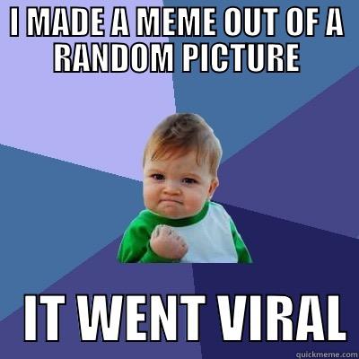 I MADE A MEME OUT OF A RANDOM PICTURE    IT WENT VIRAL Success Kid
