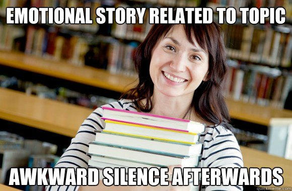 emotional story related to topic awkward silence afterwards  