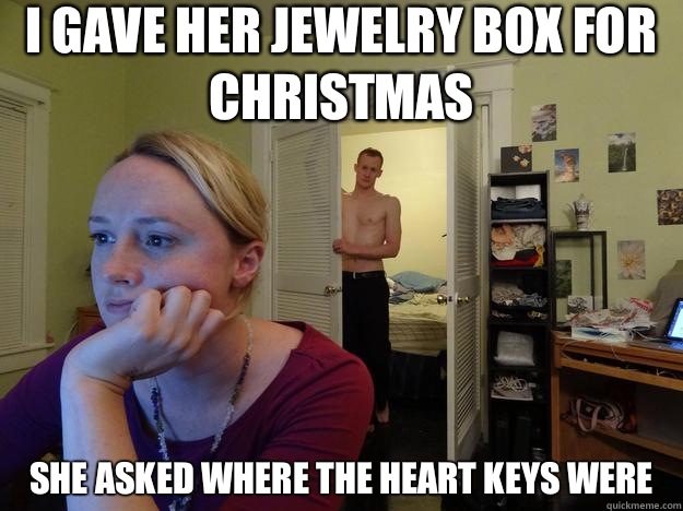 i gave her jewelry box for Christmas  She asked where the heart keys were  Redditor Husband