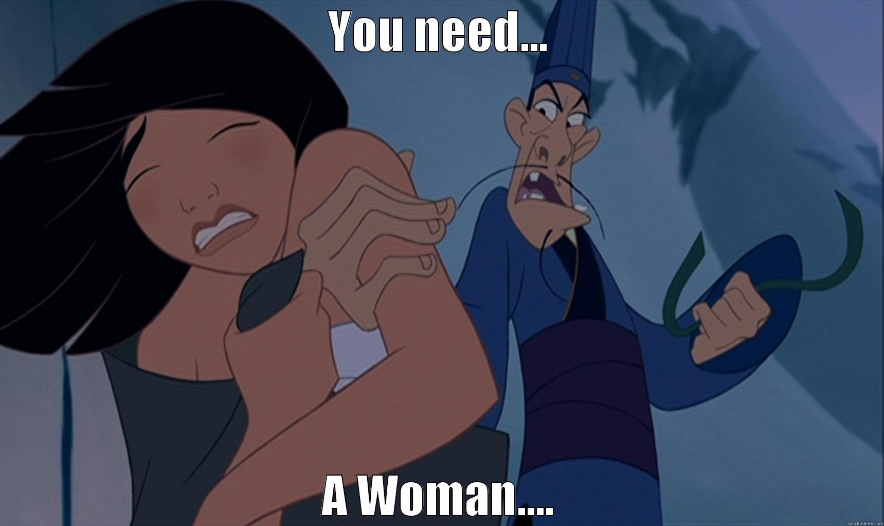 YOU NEED... A WOMAN.... Misc