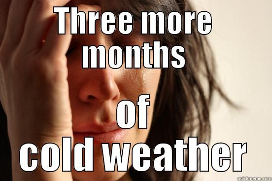 THREE MORE MONTHS OF COLD WEATHER First World Problems