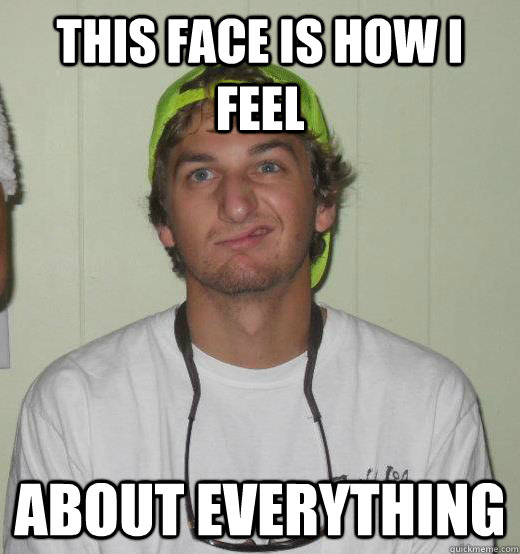 this face is how i feel about everything - this face is how i feel about everything  High Standards Strauch