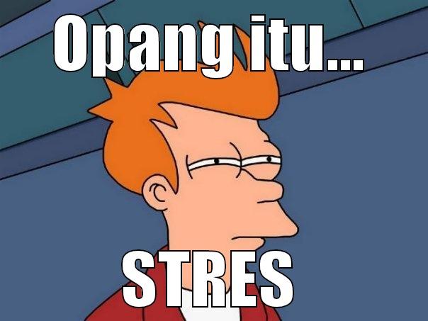 OPANG ITU... STRES Futurama Fry