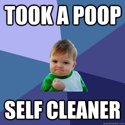 Took a poop Self cleaner  Success Kid
