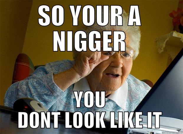 SO YOUR A NIGGER YOU DONT LOOK LIKE IT Grandma finds the Internet