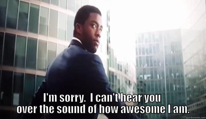  I'M SORRY.  I CAN'T HEAR YOU      OVER THE SOUND OF HOW AWESOME I AM.     Misc