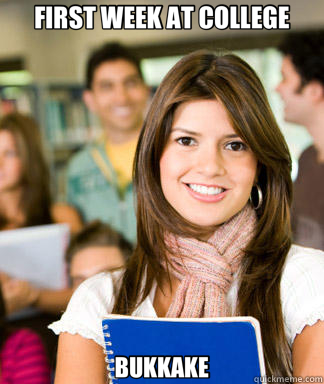 FIRST WEEK AT COLLEGE BUKKAKE - FIRST WEEK AT COLLEGE BUKKAKE  Sheltered College Freshman