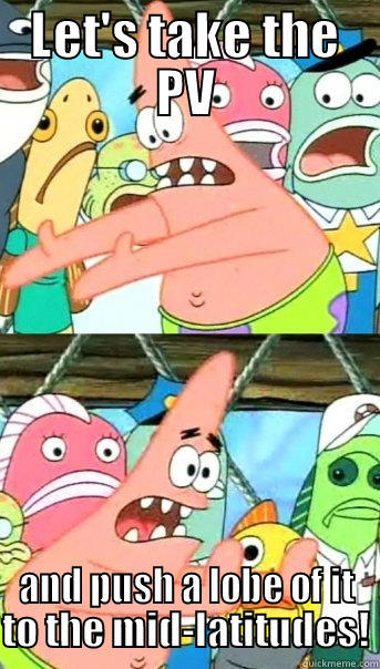 polar vortex meme competition - LET'S TAKE THE PV AND PUSH A LOBE OF IT TO THE MID-LATITUDES! Push it somewhere else Patrick