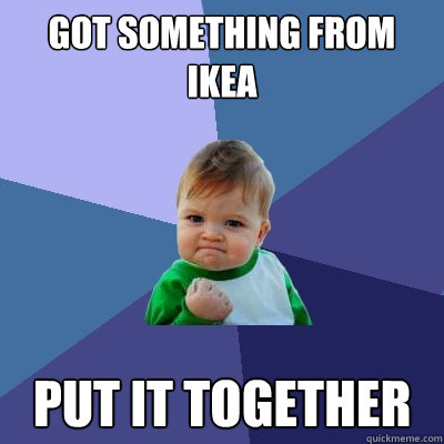 GOT SOMETHING FROM IKEA PUT it together - GOT SOMETHING FROM IKEA PUT it together  Success Kid