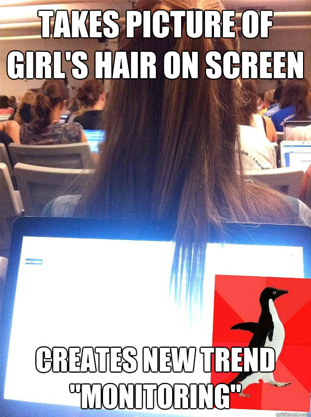 takes picture of girl's hair on screen creates new trend 