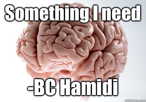 Something I need  -BC Hamidi   Scumbag Brain