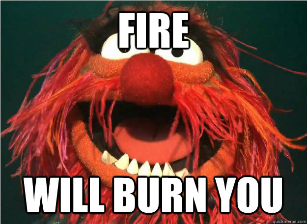 Fire will burn you  Advice Animal
