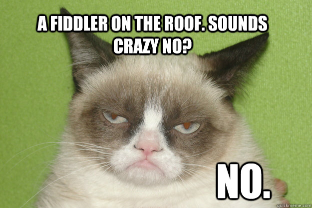 A fiddler on the roof. sounds crazy no? NO. - A fiddler on the roof. sounds crazy no? NO.  Misc