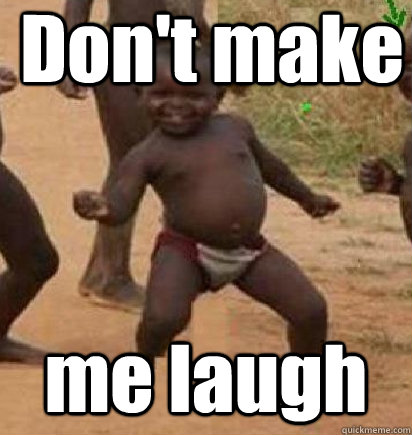 Don't make me laugh  dancing african baby