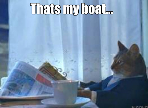 Thats my boat...   boat cat