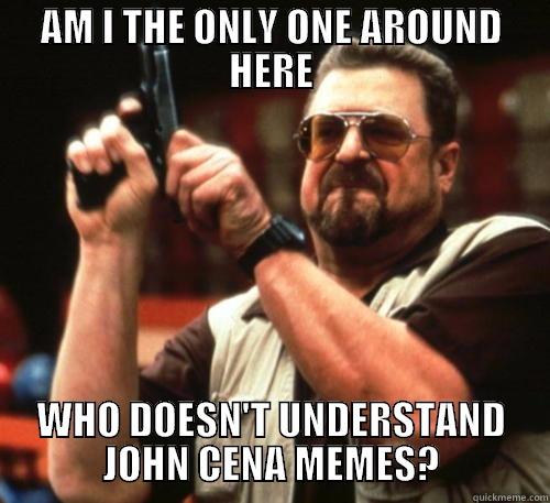 AM I THE ONLY ONE AROUND HERE WHO DOESN'T UNDERSTAND JOHN CENA MEMES? Am I The Only One Around Here