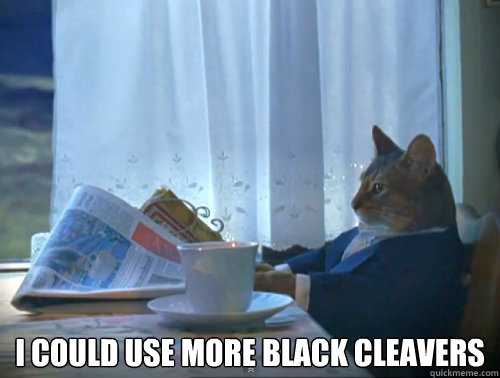  I could use more black cleavers  The One Percent Cat