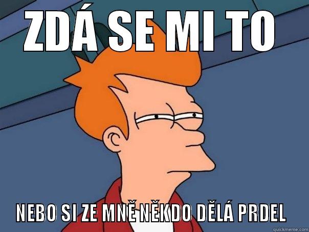 ZDÁ SE MI TO NEBO SI ZE MNĚ NĚKDO DĚLÁ PRDEL  Futurama Fry
