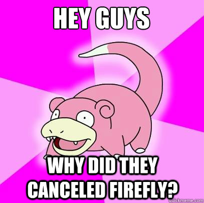 Hey Guys Why did they canceled firefly?  Slowpoke