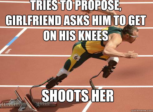 Tries to propose, girlfriend asks him to get on his knees shoots her  