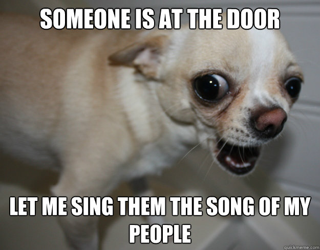 Someone is at the door Let me sing them the song of my people  Snoopy