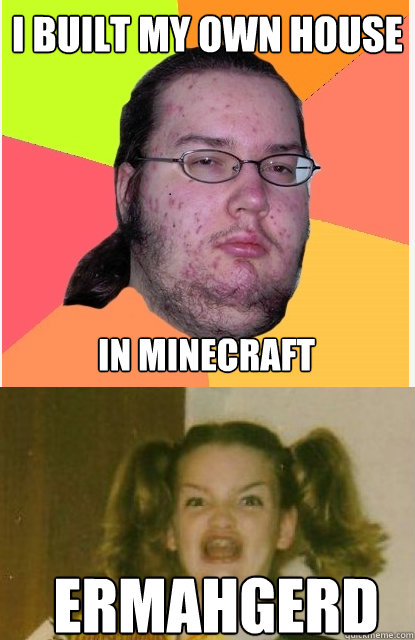 I built my own house in minecraft Ermahgerd  